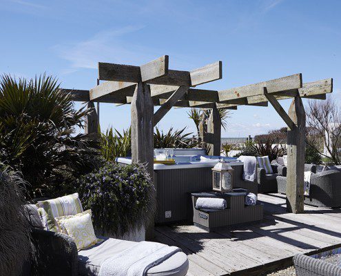 beach rentals with hot tubs